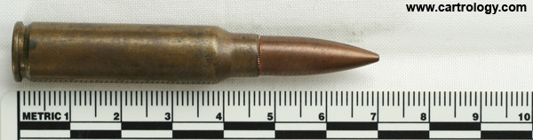 7.62mm pre-NATO Short Case Ball T65 United States F A 46 profile view.