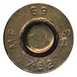 7.62mm NATO Tracer F3 Australia MF 69 F3 7.62 head view.