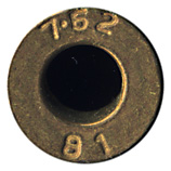 7.62mm NATO Dummy  Taiwan 7.62 81 head view.