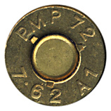 7.62mm NATO Ball (Reduced Range)  South Africa PMP 72 A1 7.62 head view.