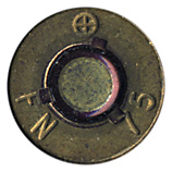 7.62mm NATO Ball (Reduced Range)  Belgium ⊕ FN 75 head view.