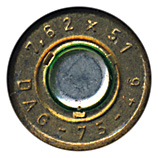 7.62mm NATO Plastic Training  West Germany 7,62x51 DAG-75-46 head view.