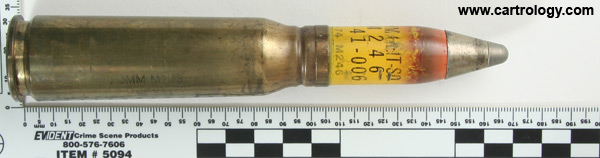 20 x 102mm HEI-T (Self Destruct) M246 United States profile view.