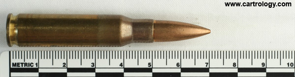 7.62mm NATO Ball DM41 West Germany ⊕ MEN 72-63 profile view.