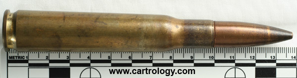 .50 BMG Ball  United Kingdom K.53 .50 3Z profile view.