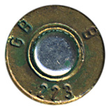 5.56 x 45mm Ball  Singapore GB B .223 head view.