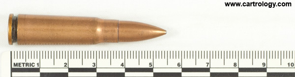 7.62 x 39 mm Ball  Soviet Union 270 К profile view.