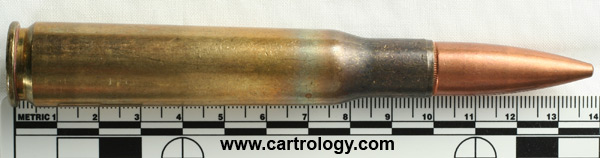 .50 BMG Ball M33 United States L C 8 8 profile view.