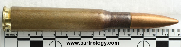 .50 BMG Ball  Argentina FLB 76 12,7x99 profile view.