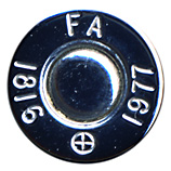 7.62mm NATO Dummy Tombstone United States FA 1977 ⊕ 1816 head view.