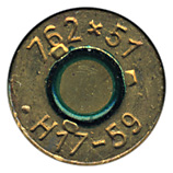 7.62mm NATO Ball  Austria 7,62x51 H17-59 head view.