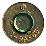 7.62mm NATO Ball NM60 Norway ⊕ 11-RA-66 head view.