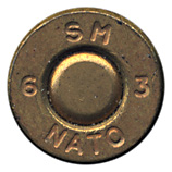 7.62mm NATO Ball  Sweden SM 6 NATO 3 head view.