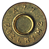 7.62mm NATO Blank R1M2 South Africa A 77 7.62 L R1 M2 head view.