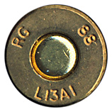 7.62mm NATO Blank L13A1 United Kingdom RG 88 L13A1 head view.