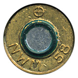 7.62mm NATO Blank  Netherlands ⊕ NWM 58 head view.