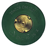 35 x 228mm Oerlikon Break-Up DM28A1 Netherlands 35x228 DM1001 LOS EMZ-10-36-X (on primer assembly) SF 004-82 head view.
