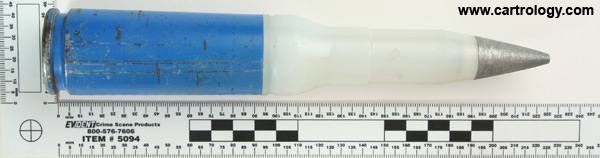25 x 137mm KBA Dummy M86 Unknown (PSW) 240 83 profile view.