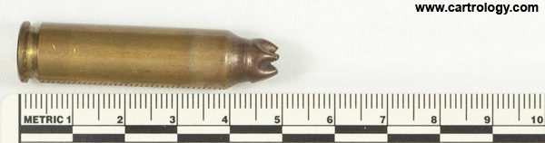 7.62mm pre-NATO Intermediate Case Grenade Blank T116 United States F A 48 profile view.