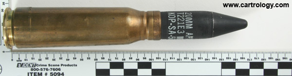 20 x 102mm API T221E3 United States  profile view.