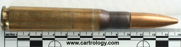 .50 BMG Ball  United Kingdom K 74 .50 profile view.