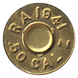 .50 BMG Incendiary M1 United States RA 1941 .50 CAL Z head view.