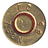 7.62mm NATO Ball M80 United States FC 7.62N 85 head view.