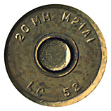 20 x 110mm HS TP M99 United States 20 MM M21A1 LC 52 head view.