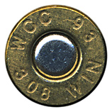7.62mm NATO Ball (Match)  United States WCC 93 308 WIN head view.