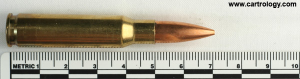 7.62mm NATO Ball (Match)  United States WCC 95 308 WIN profile view.