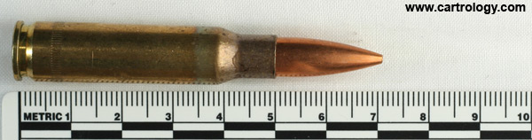 7.62mm NATO Ball (Match) M852 United States LC 91 MATCH profile view.