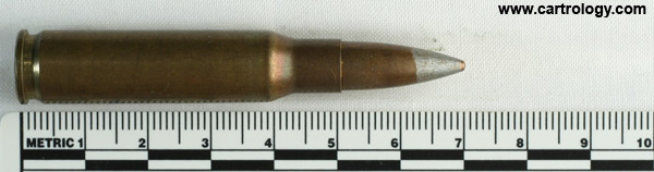 7.62mm NATO API T101E1 United States F A 49 profile view.