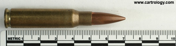 7.62mm NATO Ball R1M1 South Africa A77 7,62 R1M1 profile view.