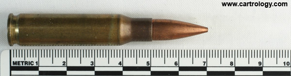 7.62mm NATO Ball  Australia MF 73 L2A2 profile view.