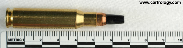 7.62mm NATO Ball (Reduced Range)  Austria HP 7.62x51 .308 (on primer) CF profile view.