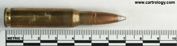 7.62mm NATO API  Belgium ⊕ 7.62 83 FNB profile view.