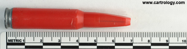 7.62mm NATO Blank NM134 Norway (4 circles) profile view.