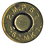 7.62mm NATO Ball MK1 South Africa P.M.P.67 7.62 MK1. head view.