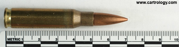 7.62mm NATO Ball MK1 South Africa P.M.P.67 7.62 MK1. profile view.