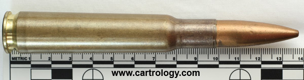 .50 BMG Ball  Argentina "FLB"-76-12,7x99- profile view.