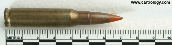 7.62mm NATO Tracer M62 United States ⊕ RA 60 profile view.