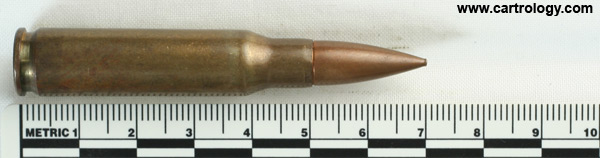 7.62mm NATO Ball L2A2 New Zealand CAC 62 L2A2 profile view.