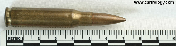 7.62mm NATO Ball  Netherlands ⊕ NWM 59 profile view.