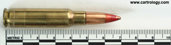 7.62mm pre-NATO Intermediate Case Tracer  United States F A 49 profile view.