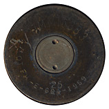 37 x 219mm Vigilante Inert T324E23 United States 37MMT68B3 25 LOT FA-E-604-1959 head view.