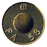 7.62mm NATO Dummy M63 United States ⊕ FA 58 head view.