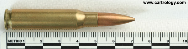 7.62mm NATO Ball (Match) M118 United States LC 64 NM profile view.