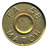7.62mm NATO Ball (Match)  United States FA 58 MATCH head view.
