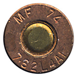 7.62mm NATO Proof L4A1 Australia MF 74 L4A1 7.62 head view.