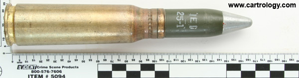 20 x 102mm Dummy  United States  profile view.
